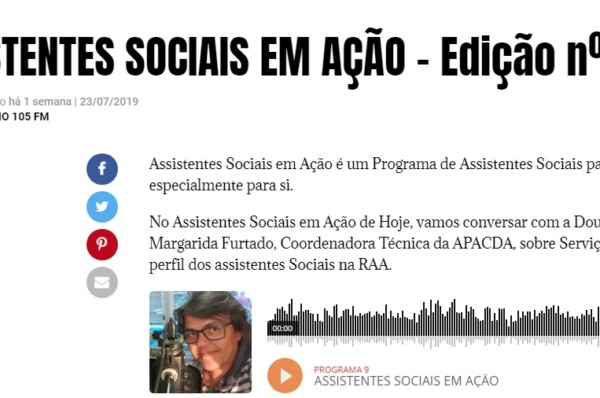 Programa de Rádio  Assistentes Sociais em Ação nº 9