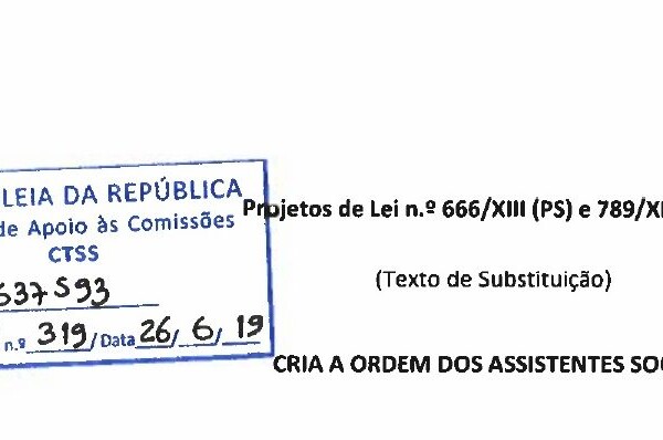 Documento Final : Ordem dos/as Assistentes Sociais