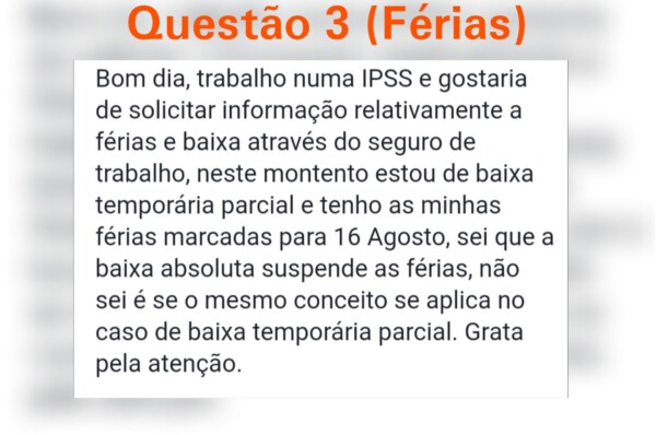 Questão 3 ( Férias)