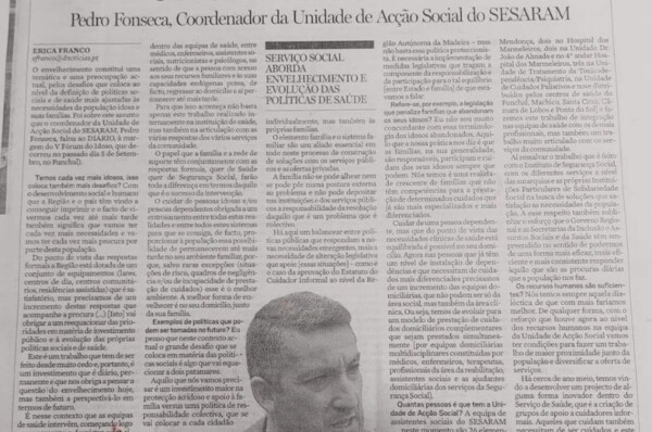Entrevista ao Assistente Social Pedro Fonseca   no âmbito do V Fórum Do Idoso realizado a 5 de Setembro de 2019 no Funchal.