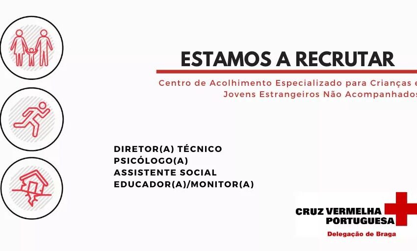  Cruz Vermelha de Braga encontra-se a recrutar para Centro de Acolhimento