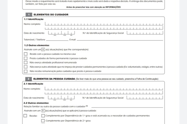 Estatuto do Cuidador Informal – Alterações