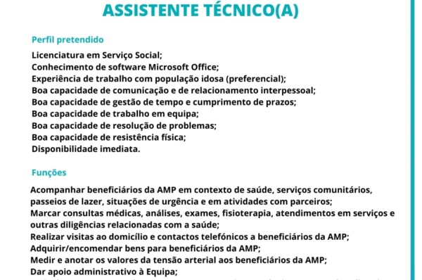 Associação Mais Proximidade encontra-se a recrutar Assistente Social