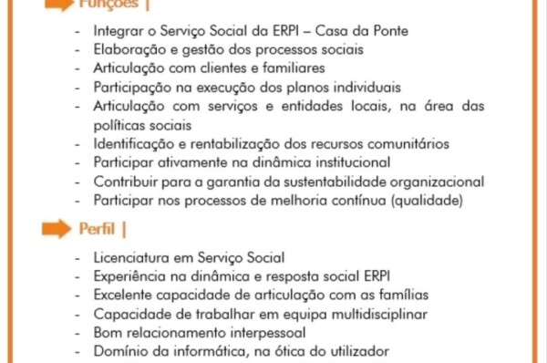 Star Social encontra-se a recrutar Assistente Social