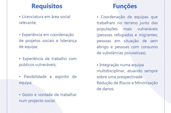 Crescer encontra-se a recrutar Coordenador/a de projetos