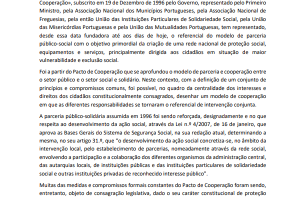 Pacto de Cooperação para a Solidariedade Social