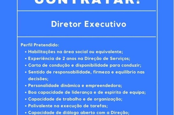 Património dos Pobres de Ílhavo encontra-se a recrutar Diretor/a Executivo