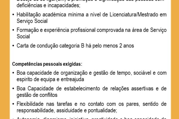 CEERIA encontra-se a recrutar Assistente Social