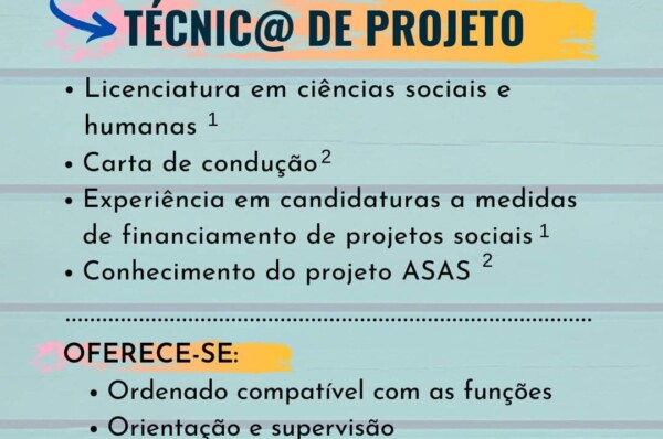 Centro de Animação e Apoio Comunitário da Freguesia de Alte encontra-se a recrutar Técnico/a Superior