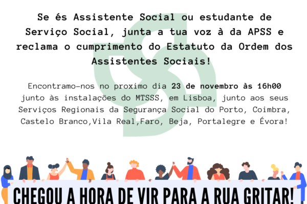 Ação de concentração pela Ordem dos Assistentes Sociais – 23 Novembro