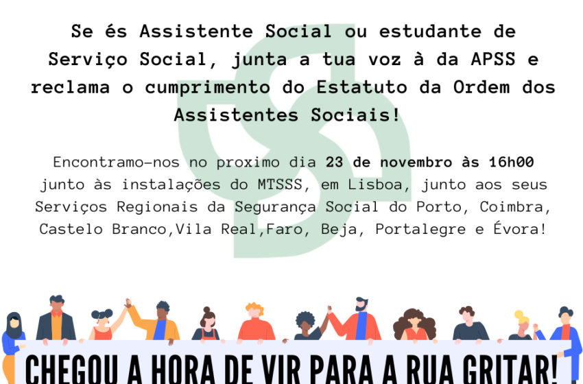  Ação de concentração pela Ordem dos Assistentes Sociais – 23 Novembro