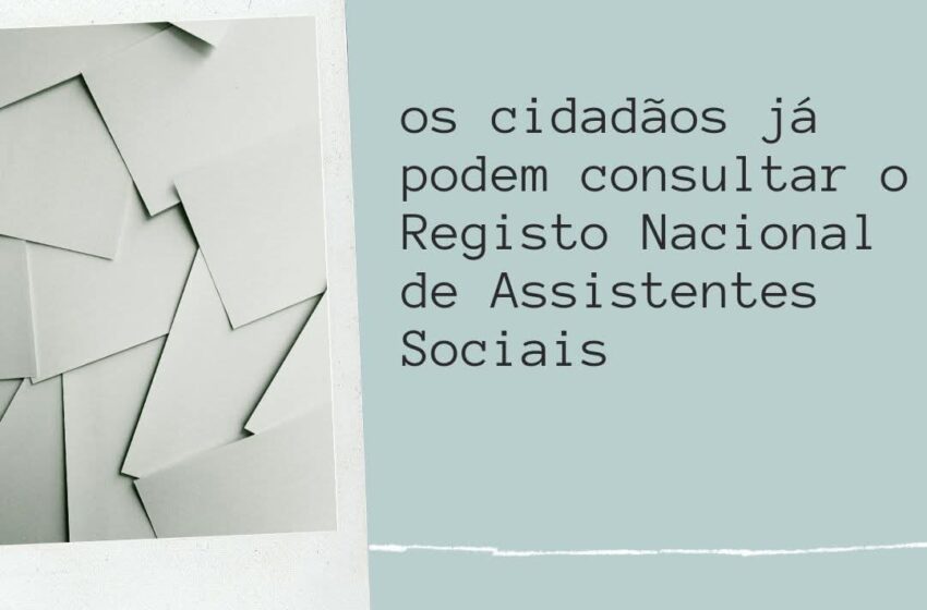  Registo Nacional de Assistentes Sociais