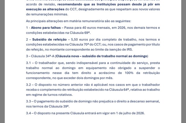 CNIS e a FNE e Outros concluíram o processo de revisão do Contato Colectivo de Trabalho